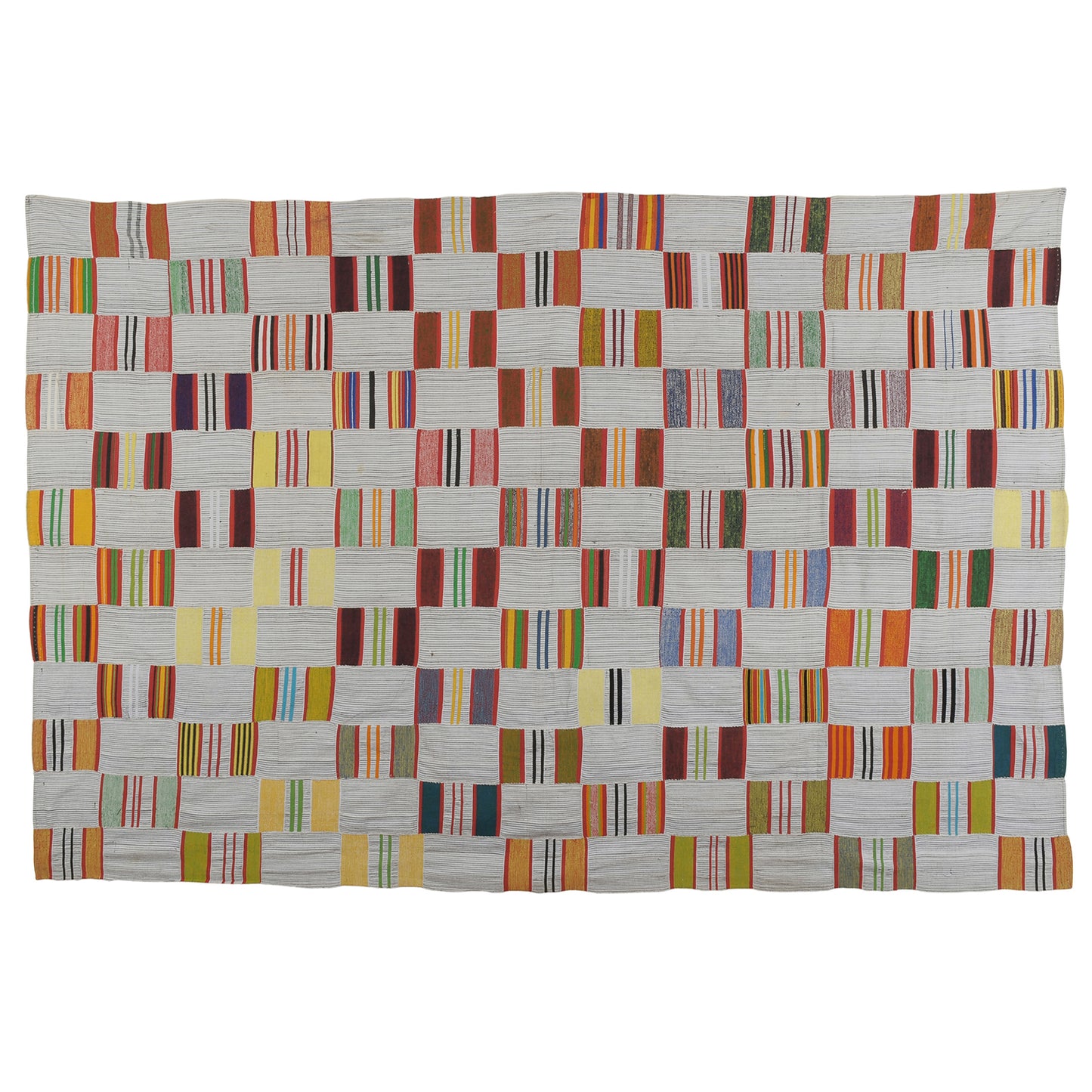 Handwoven Ewe Kente Cloth 1960s–1970s | Vintage Ghana Textile