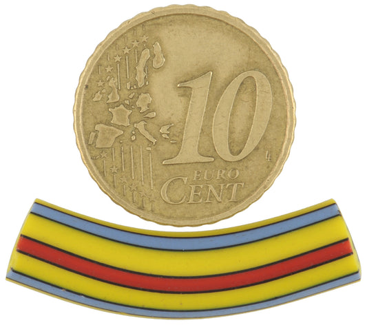 Rare Old Venetian Elbow Chevron Bead - 2 Layer African Trade - alternate view