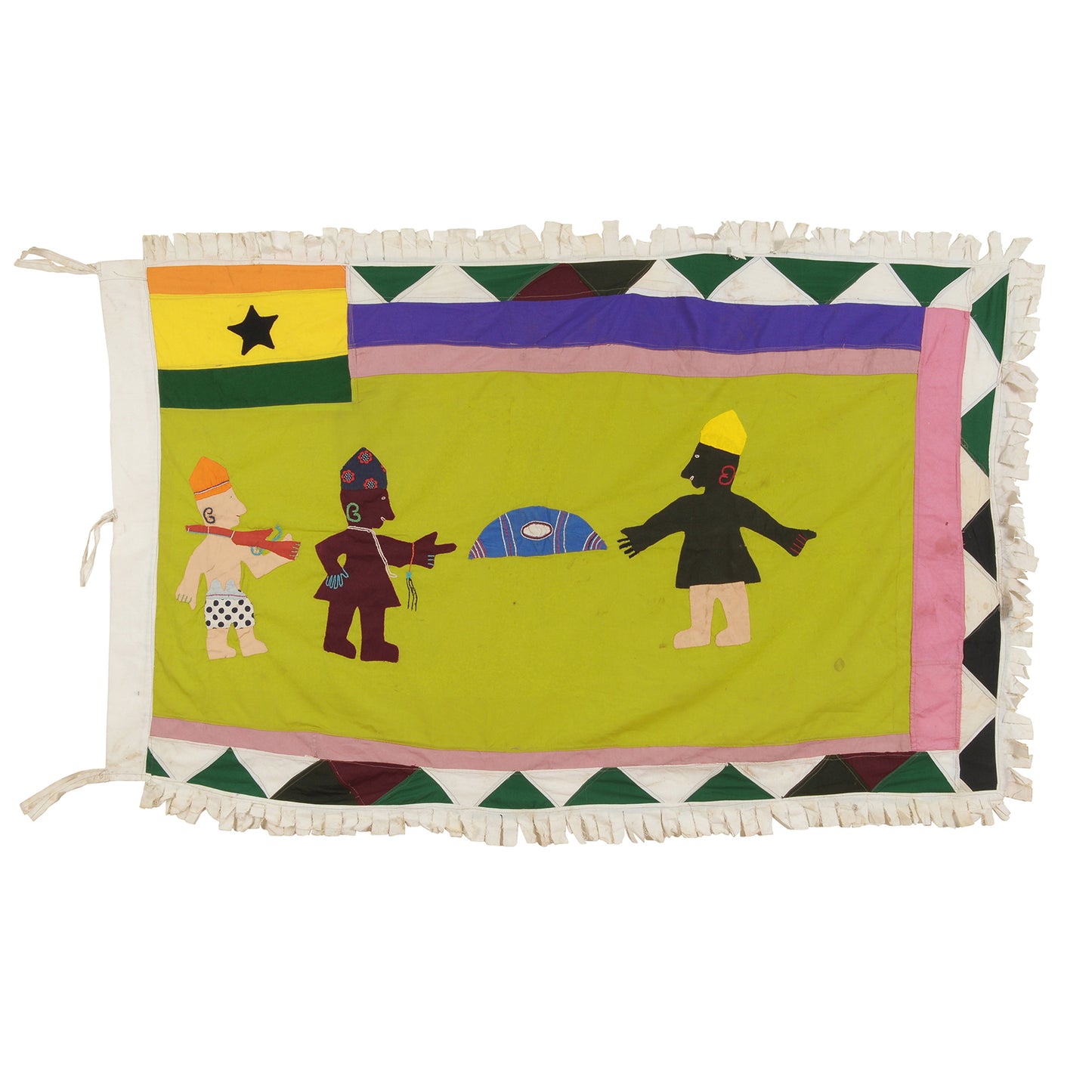 Authentic Fante Asafo Flag – 66½″ × 44″ Ghanaian Frankaa Heritage
