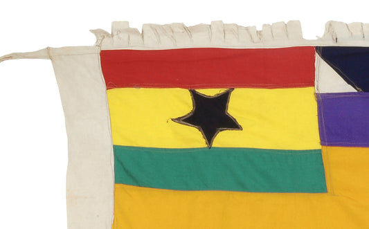 Asafo Flag Ghana – Genuine Fante Frankaa, 66″ x 46″ Patchwork Heritage Emblem