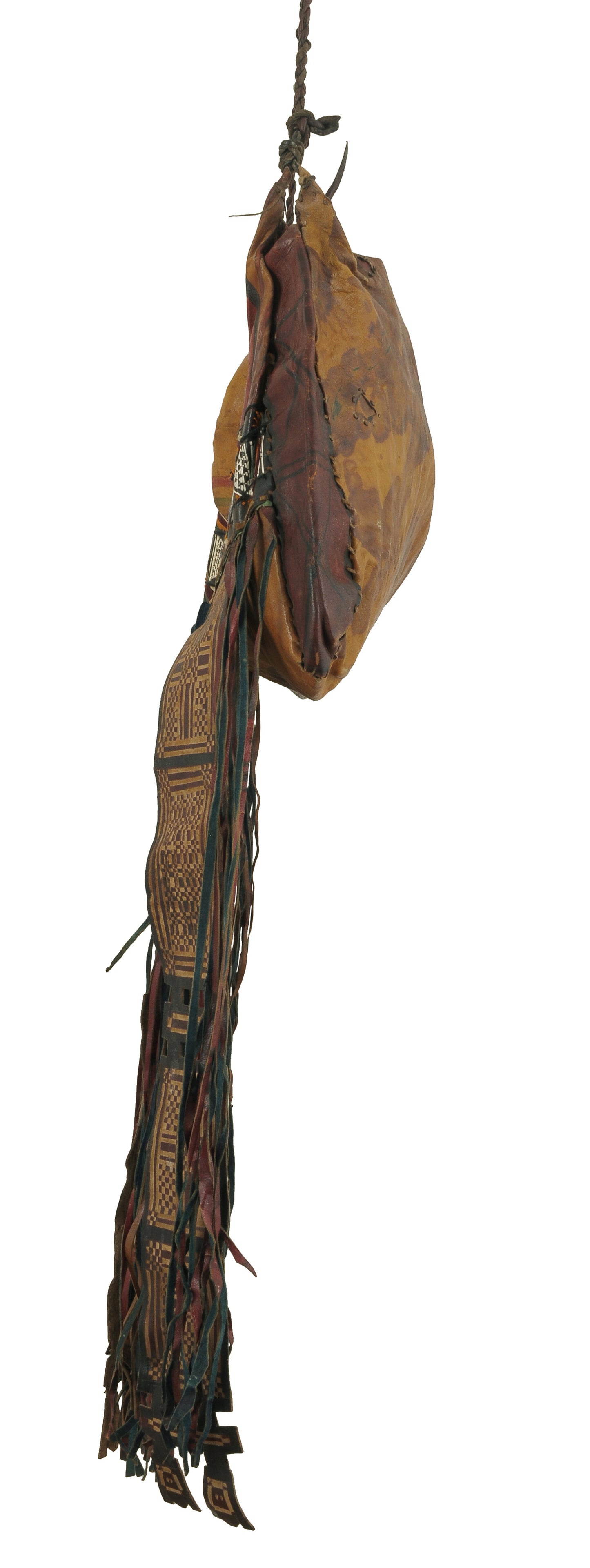 Vintage Tuareg Leather Bag – Sahara Nomad Ethnic Aged Leather Carryall