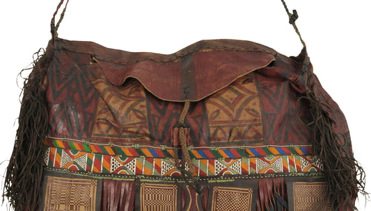 Genuine Old Tuareg Leather Bag – Ethnic Nomad Sahara Accent
