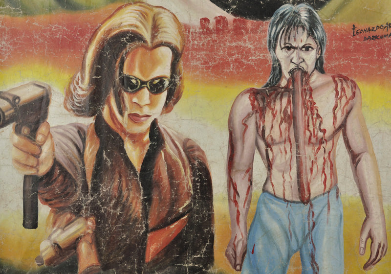 Unique Ghanaian Hand Painted Movie Poster - 30 Days Of Night - close-up