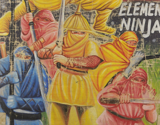 Five Element Ninjas Movie Poster - Hand-Painted In Ghana - alternate view