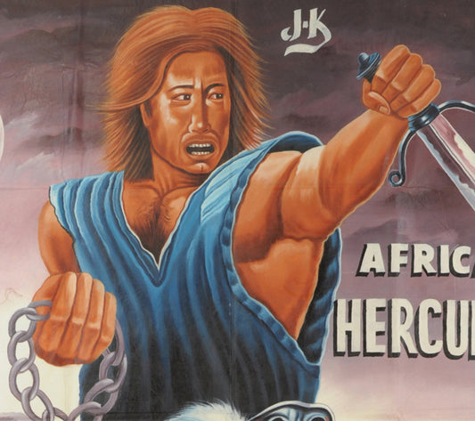 African Hercules Movie Poster - Hand-Painted African Art - alternate view