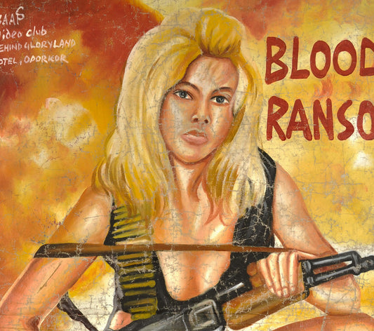 Blood Ransom Movie Poster - Ghanaian Hand-Painted Art 60.5" X 42.5" - alternate view