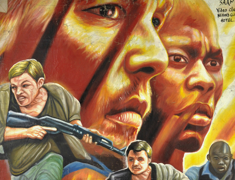 Blood Diamond Hand-Painted Movie Poster | Ghana African Art - close-up