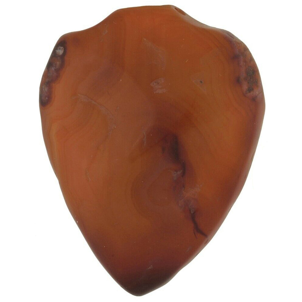 Antique Carnelian Agate Trade Bead Pendant – Cambay, India (72×55 mm)