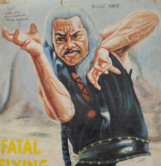 Fatal Flying Guillotines Movie Poster - Hand-Painted Ghana Art - alternate view
