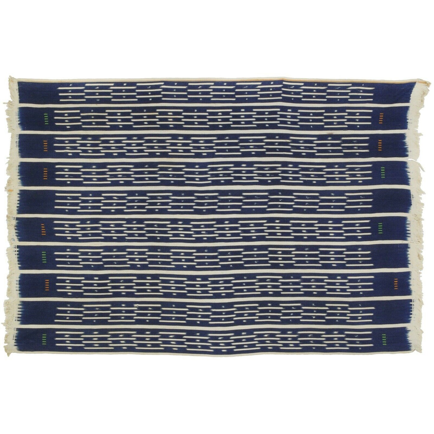 Handwoven Baule Cloth (58″ × 39½″) – Ivory Coast Vintage Textile