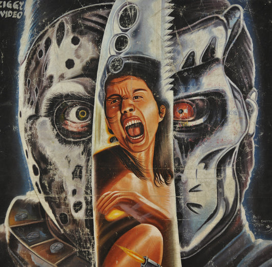 Jason X Horror Movie Poster Hand-Painted In Ghana - alternate view