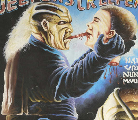Authentic Jeepers Creepers Horror Movie Poster Hand-Painted In Ghana - alternate view