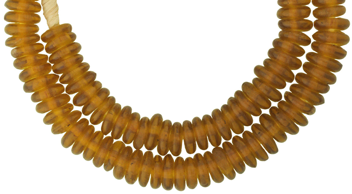 African Trade Beads - 12Mm Ghana Krobo Recycled Glass Beads - alternate view