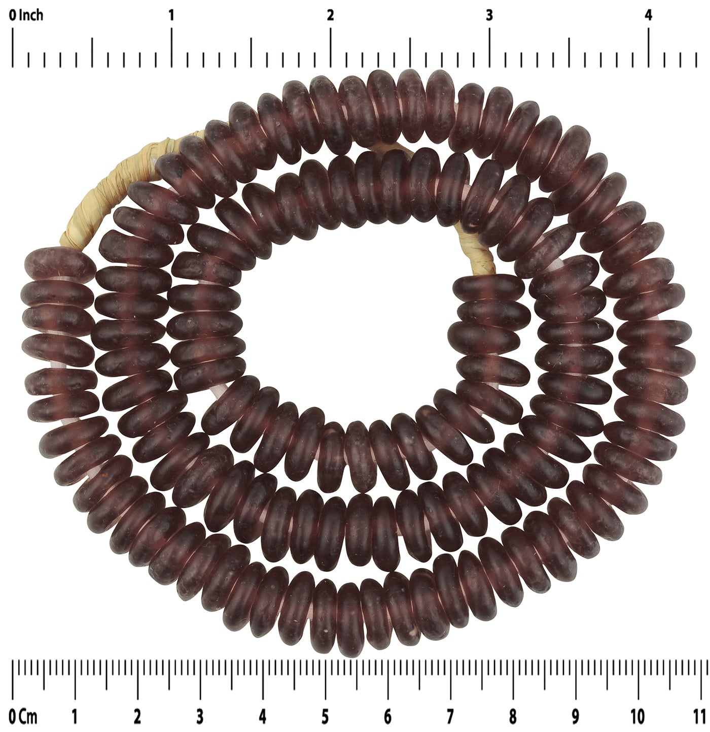 Handmade Recycled Glass Beads From Ghana - African Trade Beads - zoomed-in detail