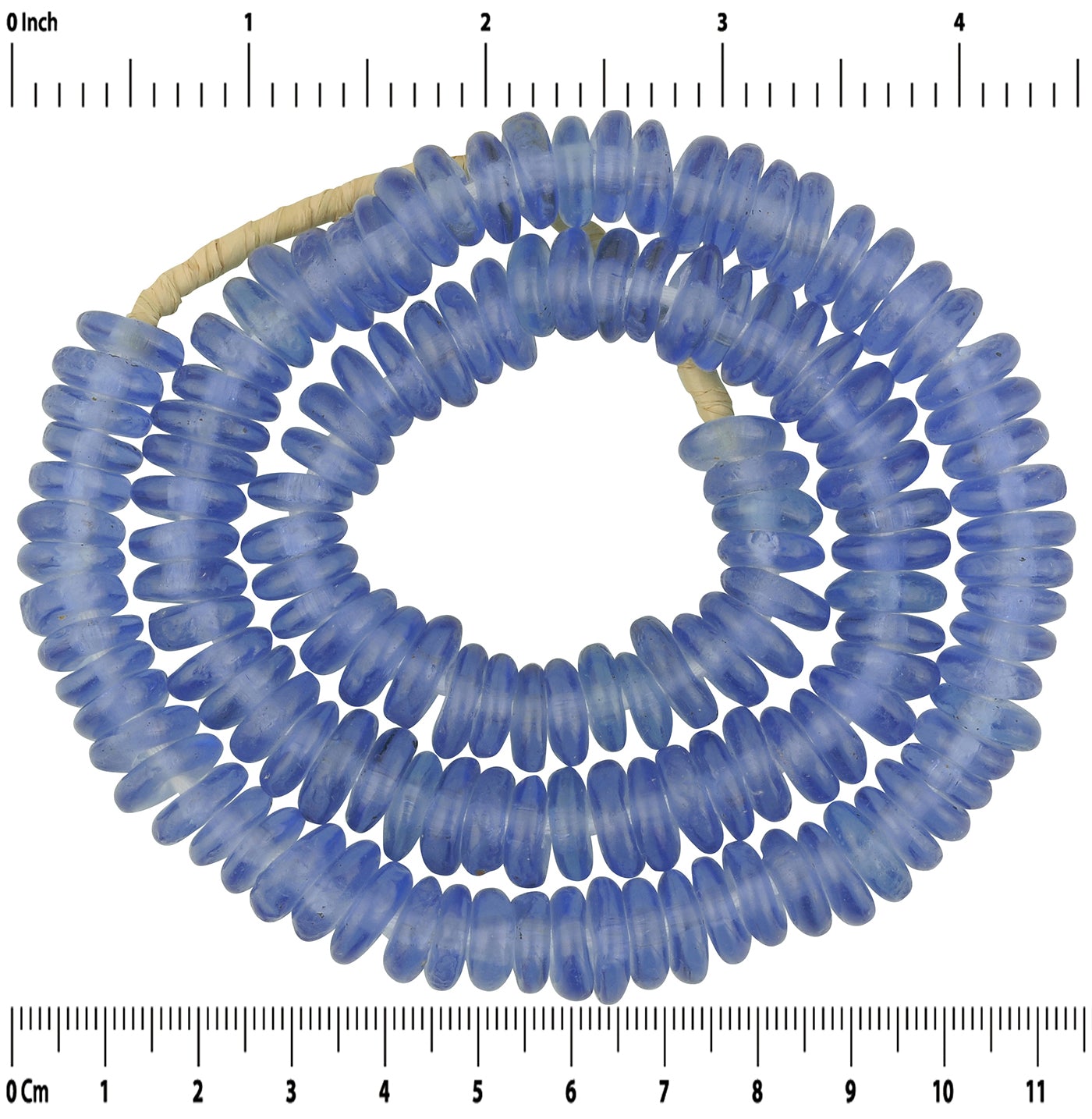 Authentic Ghanaian Recycled Glass Beads - African Trade Beads - zoomed-in detail