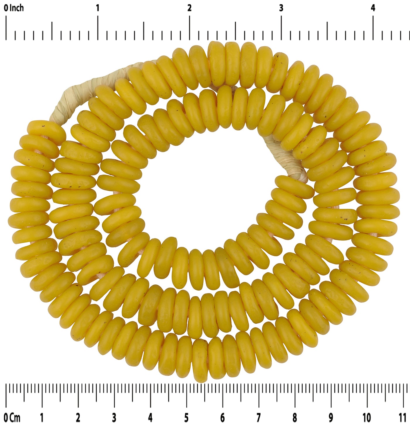African Trade Beads - 11Mm Ghana Glass Beads, Recycled - zoomed-in detail