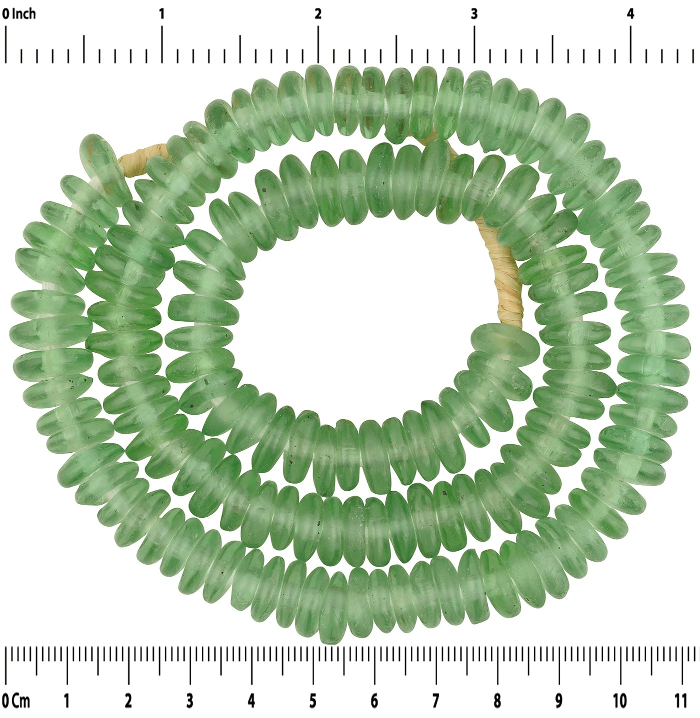 African Trade Beads - Ghana Recycled Glass Beads, 11-12Mm - zoomed-in detail