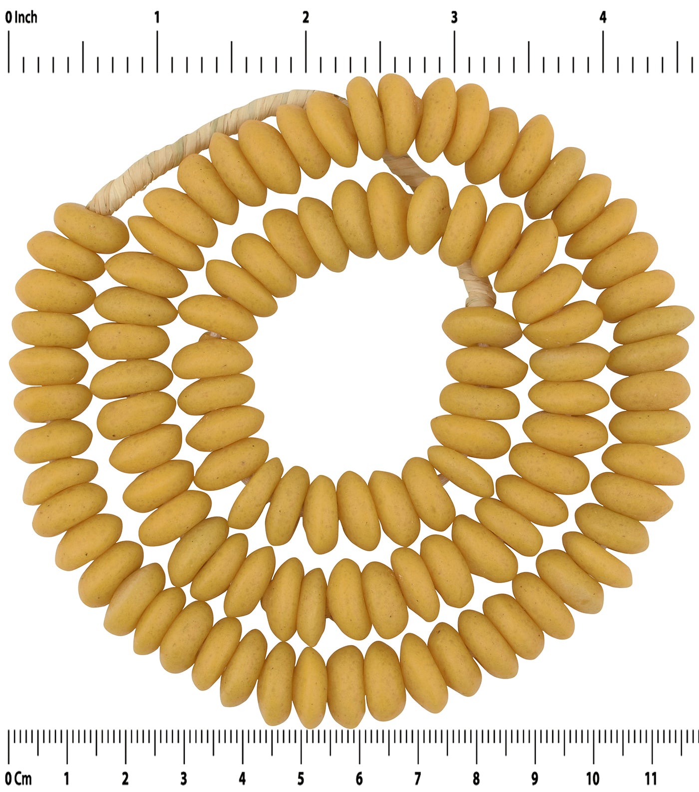 African Trade Beads: Krobo Recycled Glass Beads From Ghana - zoomed-in detail