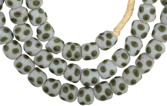 Fancy "Eye" Powder Glass Beads - African Trade Beads From Ghana - alternate view