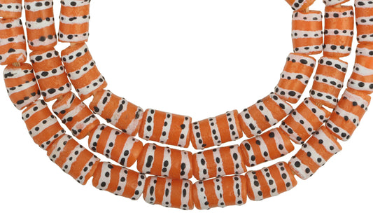 African Powder Glass Beads - Handmade Krobo Trade Beads 7Mm - alternate view