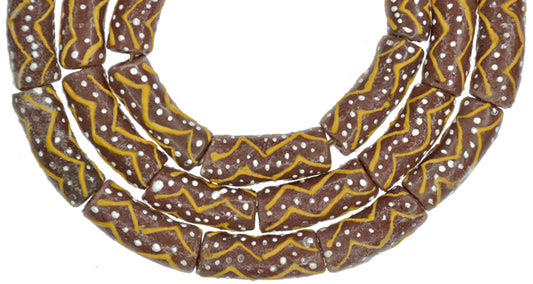 African Fancy Glass Beads - Handmade Krobo Trade Beads (9Mm) - alternate view