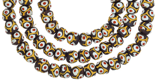 African Powder Glass Beads - Fancy Krobo Recycled Glass, 11Mm - alternate view