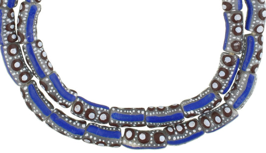 Powder Glass African Trade Beads - Venetian Eye Style - Ghana Made - alternate view