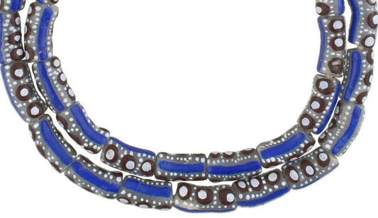 Handmade Ghana Krobo Glass Beads - Recycled African Trade Beads - alternate view