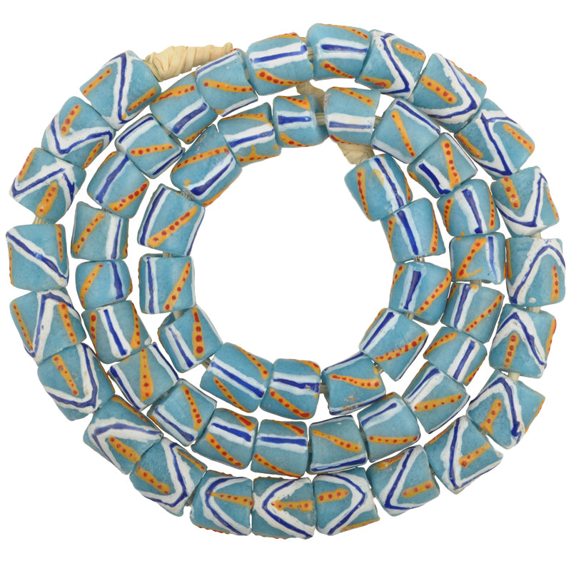Powder Glass Beads From Ghana - Fancy African Trade Beads 11-12Mm