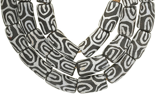 New 25" African Trade Beads - Fancy Recycled Powder Glass Beads - alternate view