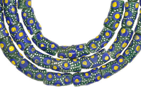 African Trade Beads: Fancy Powder Glass Krobo Beads, 9-10Mm - alternate view