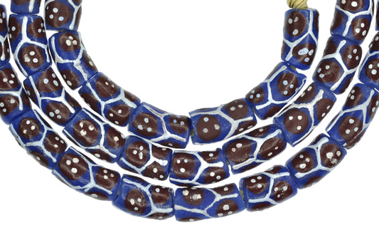 African Fancy Powder Glass Beads, 9Mm, Handcrafted In Ghana - alternate view