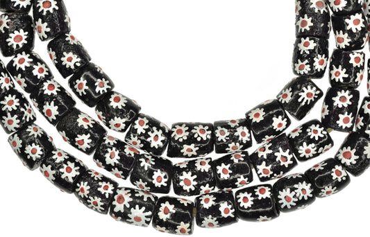 Handmade African Krobo Powder Glass Beads, 10Mm, 26" Strand - alternate view