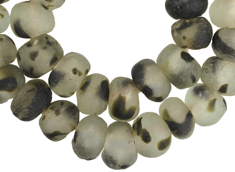 X-Large Multicolored Krobo Glass Beads - African Trade Beads 22" - alternate view