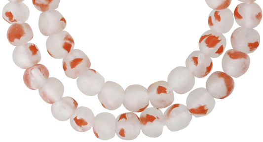 Translucent Krobo Glass Beads, 13-14Mm, African Trade Beads - zoomed-in detail