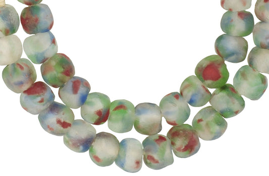Translucent Krobo Glass Beads - African Recycled Trade Beads 13Mm - alternate view