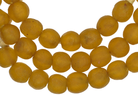 Translucent Krobo Glass Beads - Recycled African Trade Beads 10-11Mm - alternate view