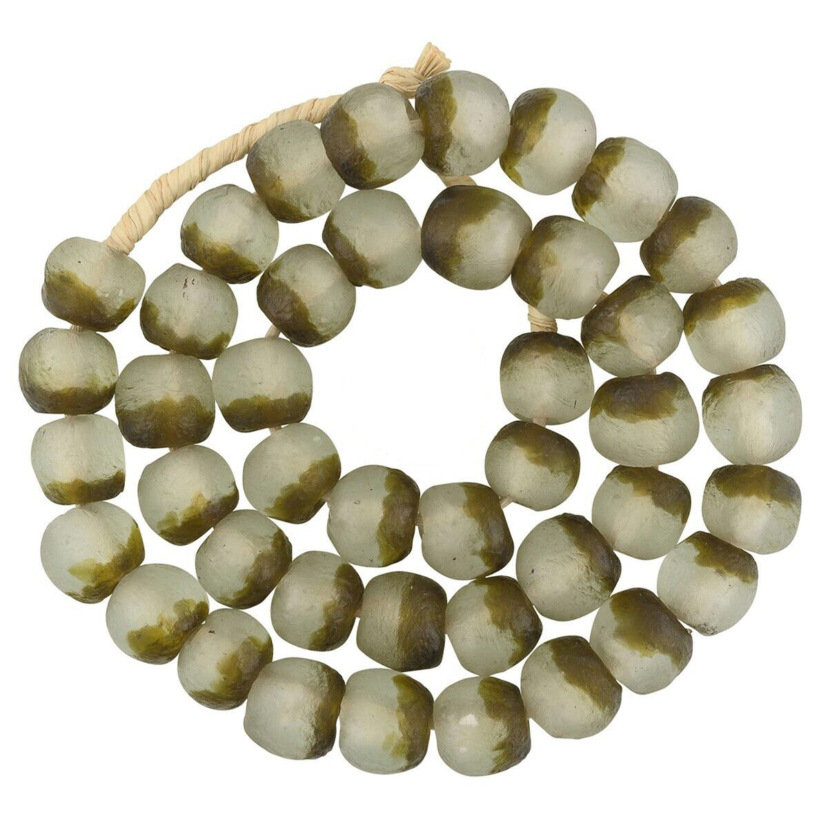 Translucent Powder Glass African Trade Beads - Krobo, Ghana