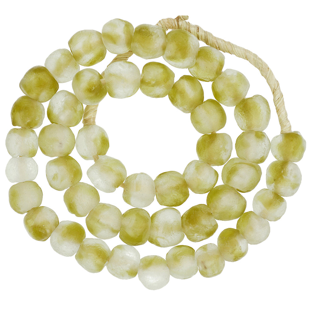 Translucent Krobo Glass Trade Beads - Handmade Recycled African Beads