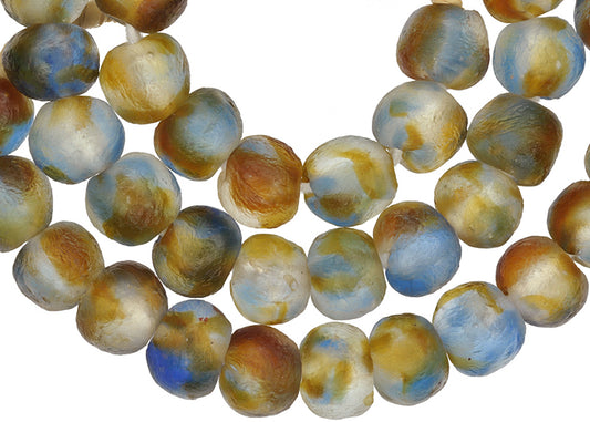 New Translucent Krobo Glass Beads - African Trade Beads 13Mm - alternate view