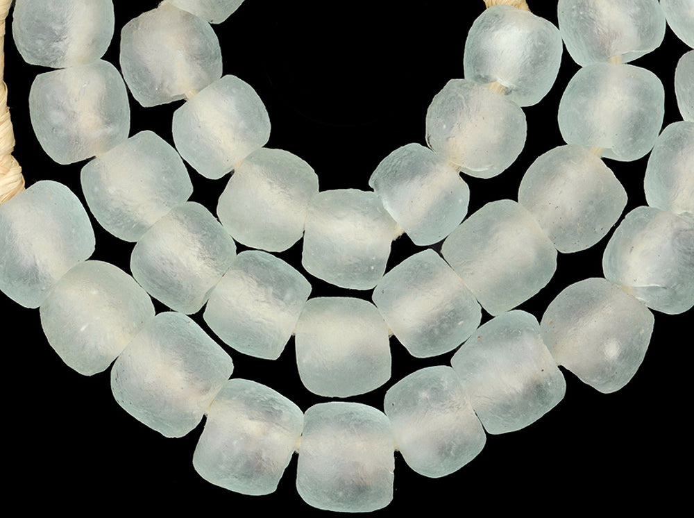 Translucent Krobo Glass Beads - 14Mm Handmade Recycled Trade Beads - alternate view