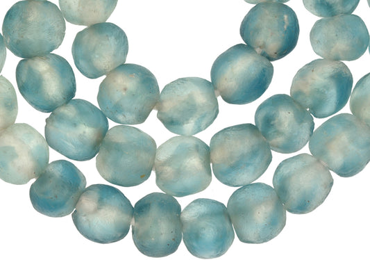 Translucent African Krobo Glass Beads - Recycled Trade Beads 13-14Mm - alternate view