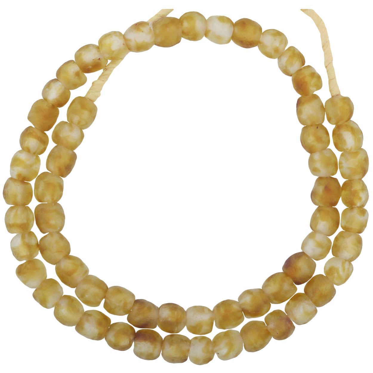 New Translucent Powder Glass African Beads - Krobo Recycled Trade Beads
