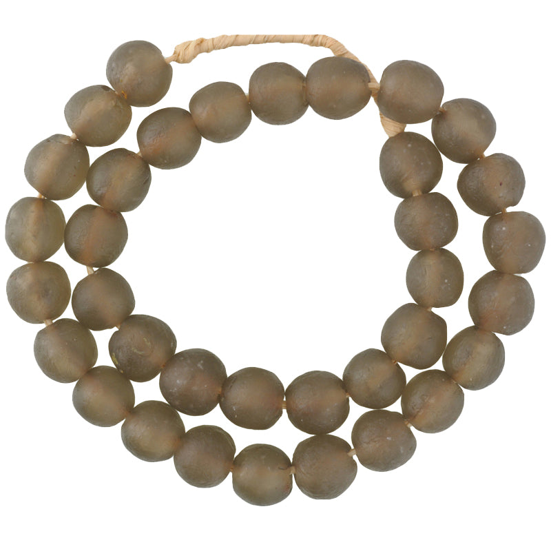 Translucent Krobo Glass Beads - 15-16Mm - African Recycled Trade Beads