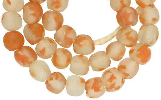 African Handmade Beads Recycled Glass Powder Krobo Ethnic Necklace Ghana Jewelry - alternate view