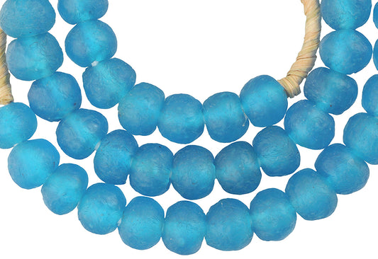 Uncommon Color Translucent Krobo Glass Beads 13Mm - African Trade Beads - alternate view