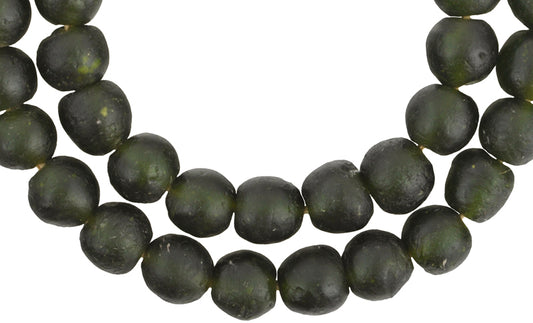 Large Translucent Krobo Glass Beads - 16-17Mm African Trade Beads - alternate view