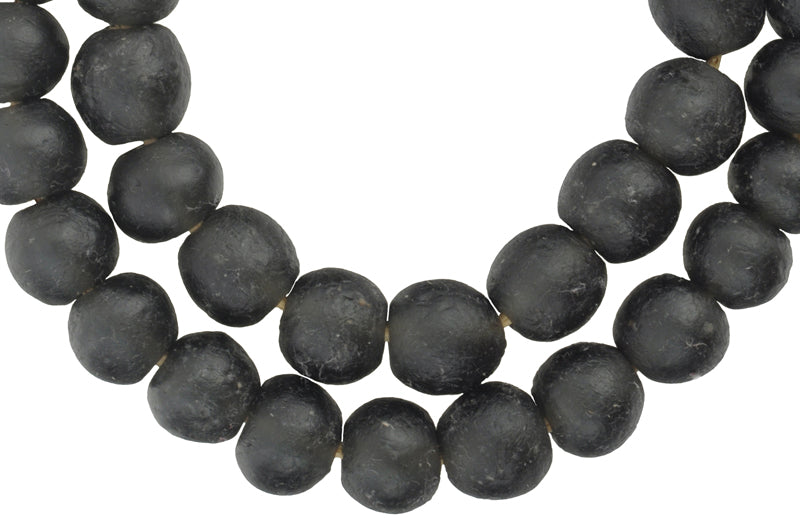 Large Translucent Krobo Glass Beads - African Trade Beads 16-17Mm - alternate view