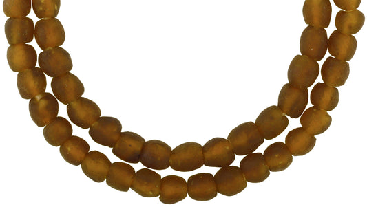 Translucent Krobo Glass Beads - Recycled African Trade Beads 10-11Mm - zoomed-in detail