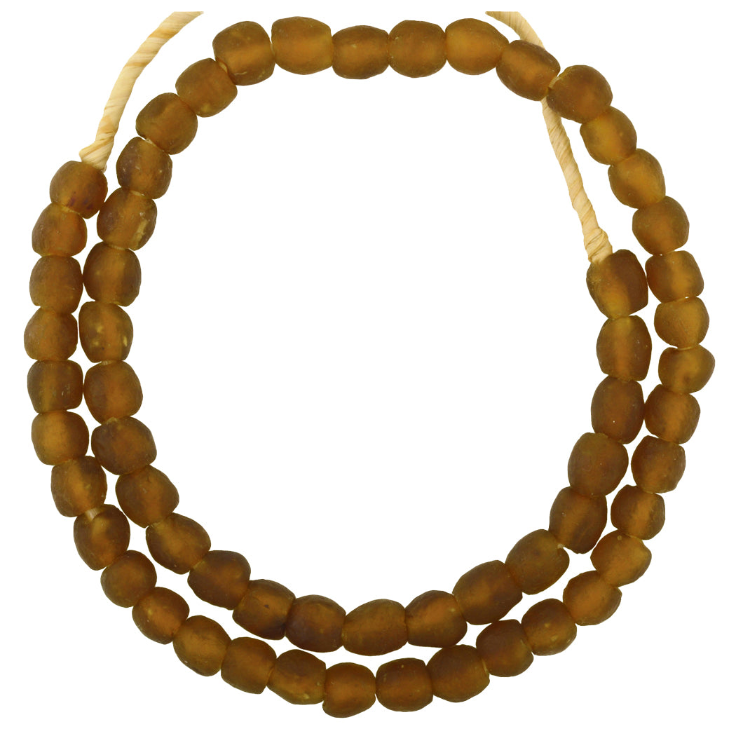 Translucent Krobo Glass Beads - Recycled African Trade Beads 10-11Mm - close-up